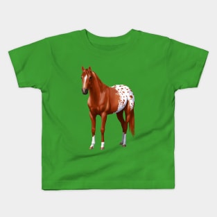 Chestnut Sorrel Quarter Horse Appaloosa Stallion Kids T-Shirt
